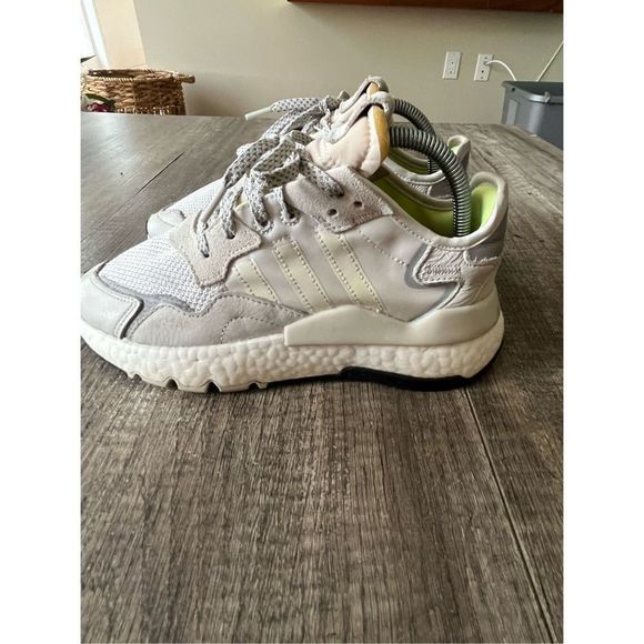 Adidas Originals Nite Jogger Sneakers Triple White 3M project Men’s 6.5 Women’s - Picture 5 of 9